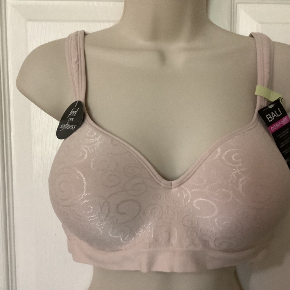 New Bali Cool Comfort Bra 40B Lightly Padded Tan - Picture 4 of 10